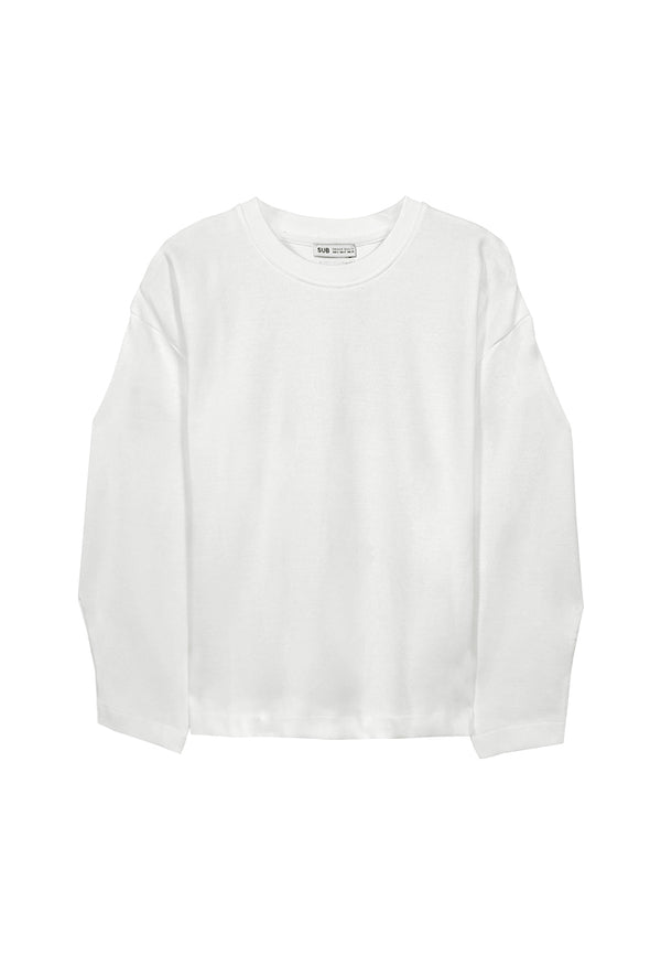 Women Long-Sleeve Sweatshirt - White - M3W798