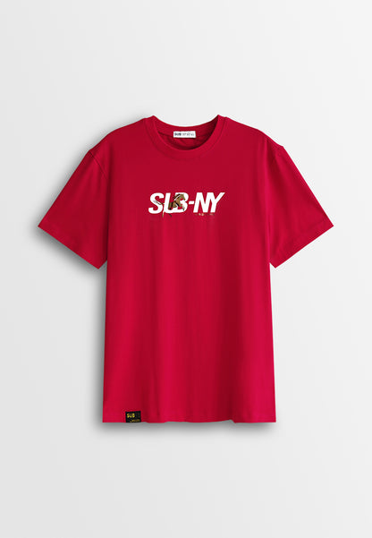 Men Short-Sleeve Graphic Tee - Red - 510356