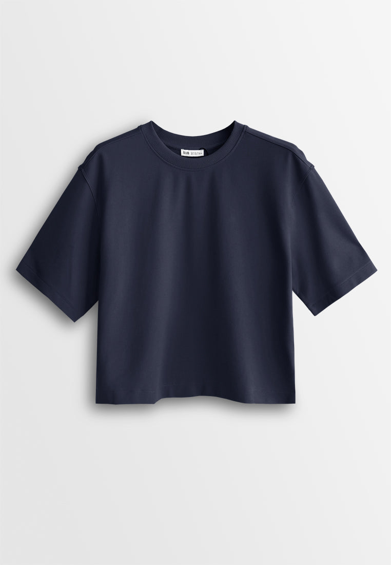 Women Short-Sleeve Fashion Tee - Navy - 510269