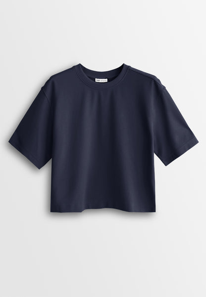 Women Short-Sleeve Fashion Tee - Navy - 510269