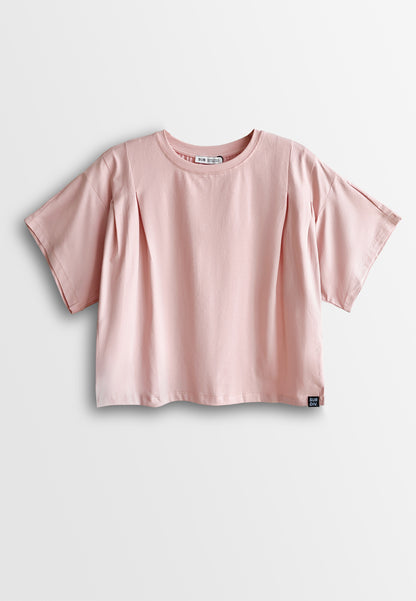 Women Short-Sleeve Fashion Tee - Pink - 510059
