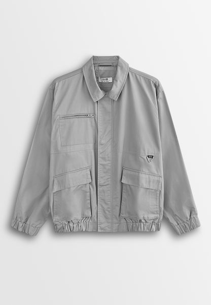 Men Oversized Bomber Jacket - Grey - 510261