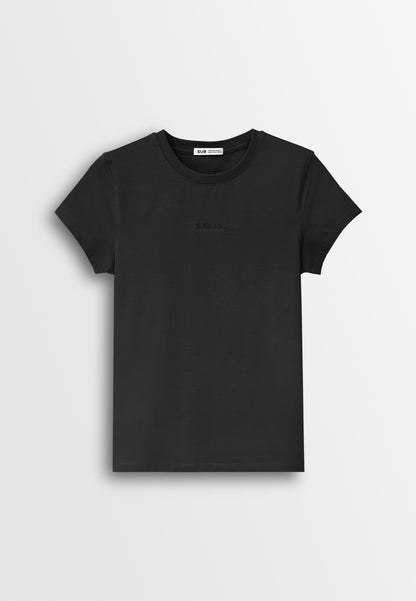 Women Short-Sleeve Graphic Tee - Black - 610246