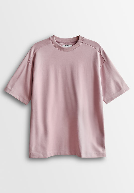 Men Oversized T-Shirt Short Sleeve - Pink - 510311