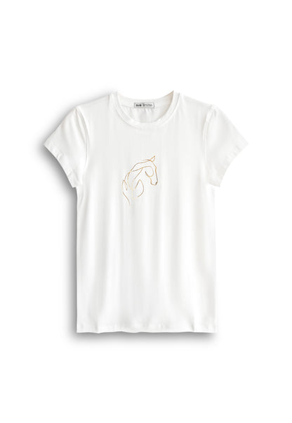 Women Short-Sleeve Graphic Tee - White - 610215