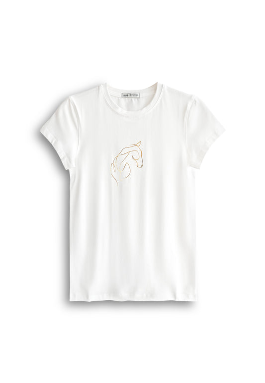 Women Short-Sleeve Graphic Tee - White - 610215
