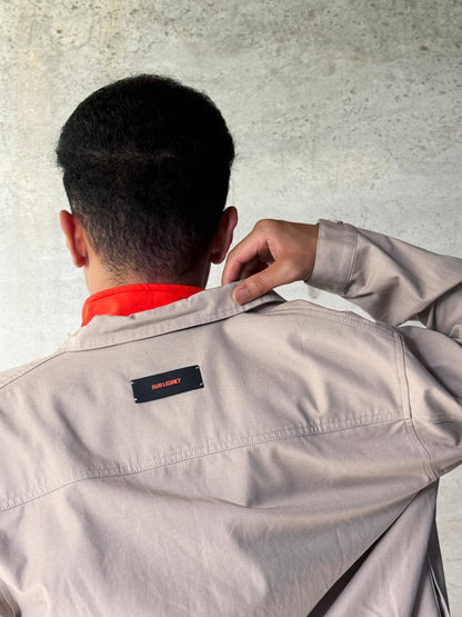 Men Oversized Bomber Jacket - Khaki - 510237