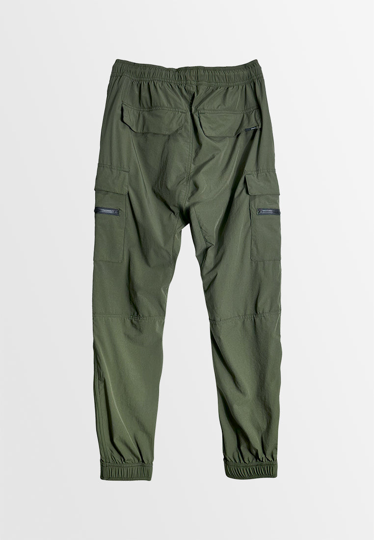 Men Cargo Long Jogger - Army Green - H2M443