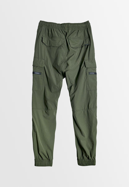 Men Cargo Long Jogger - Army Green - H2M443