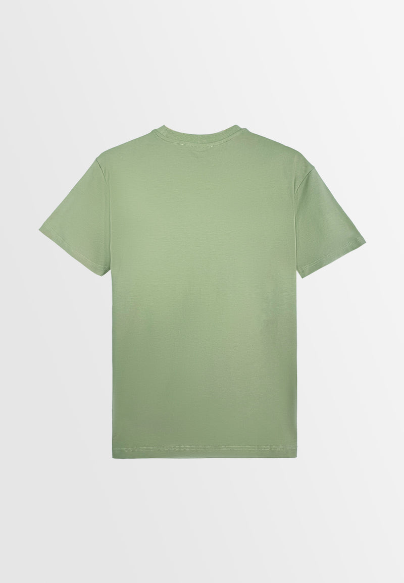 Men Short-Sleeve Basic Tee - Green - 310089