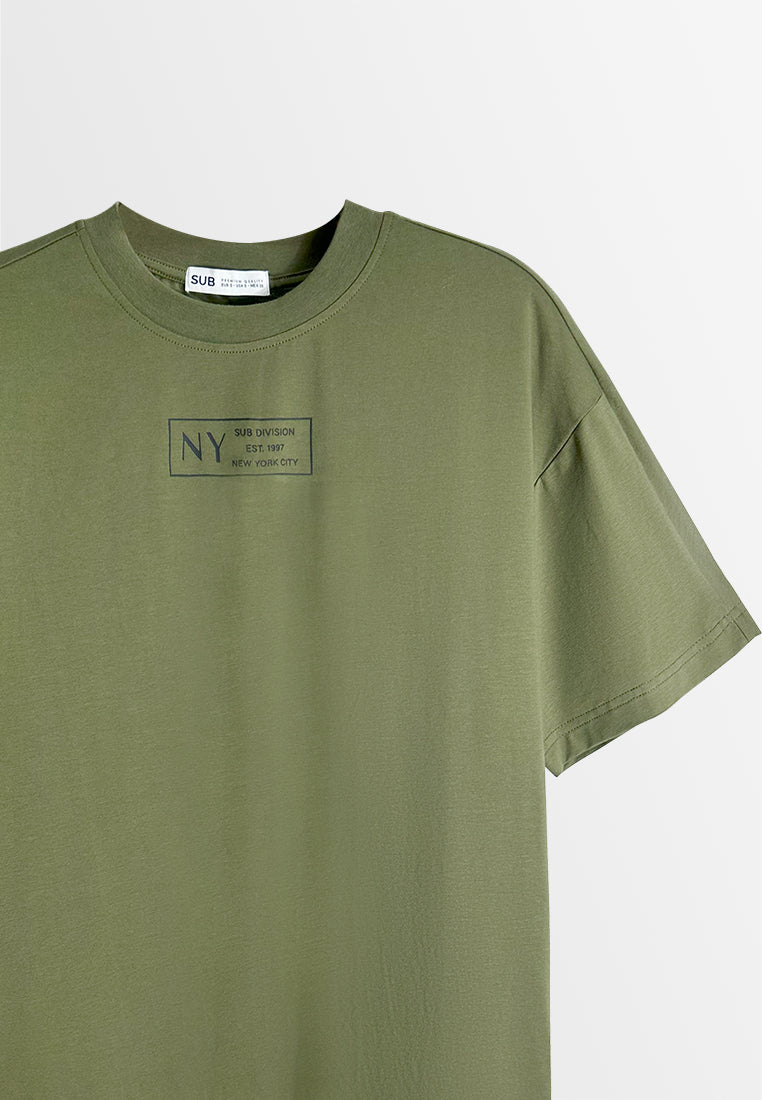 Men Short-Sleeve Fashion Tee - Army Green - M3M708