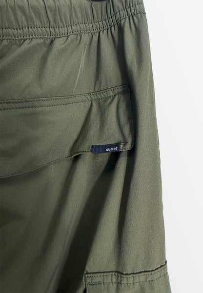 Men Cargo Long Jogger - Army Green - H2M443
