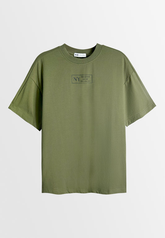 Men Short-Sleeve Fashion Tee - Army Green - M3M708