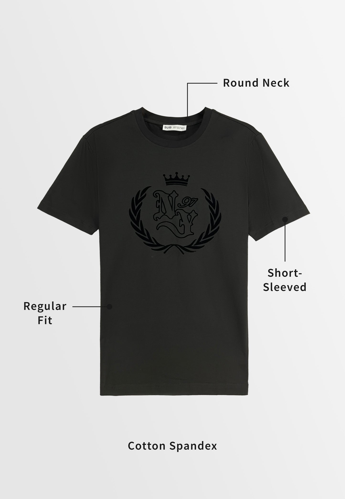 Men Short-Sleeve Graphic Tee - Black - 310091