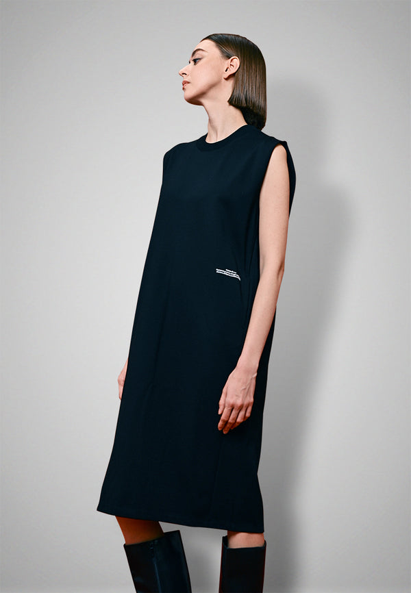 Women Sleeveless Dress - Black - 410080