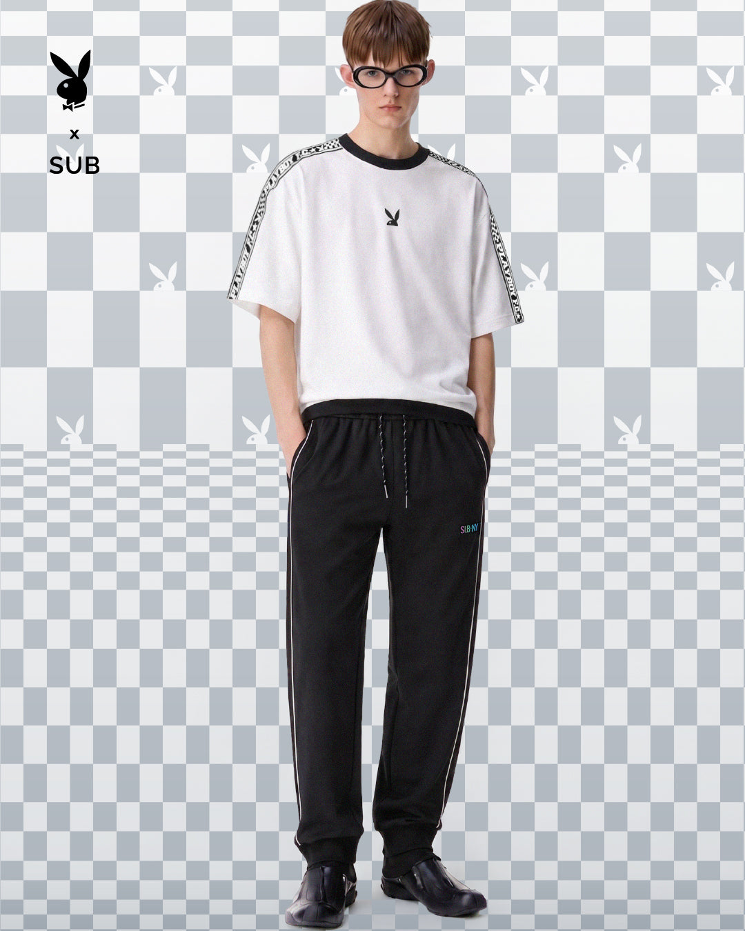 Playboy x SUB Men Oversized Fashion Tee - White - 610288