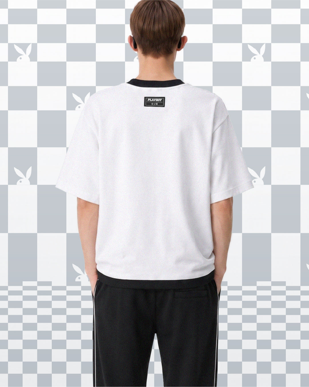 Playboy x SUB Men Oversized Fashion Tee - White - 610288