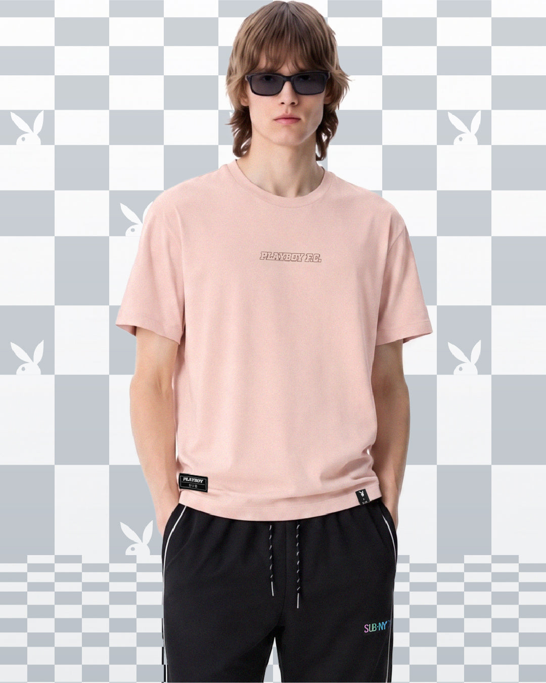 Playboy x SUB Men Short-Sleeve Graphic Tee - Pink - 610293
