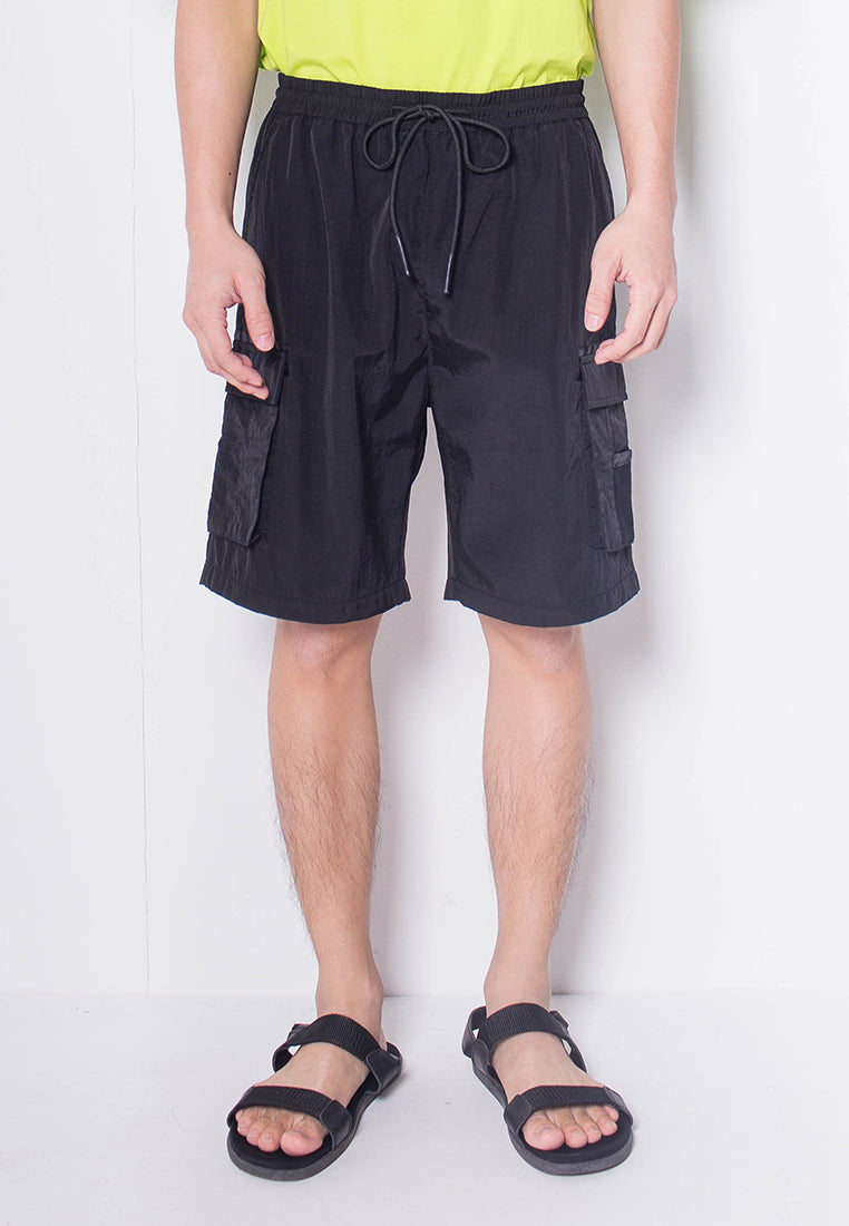 Men Cargo Shorts  - Black - H0M694