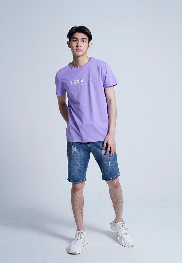Men Short-Sleeve Graphic Tee - Purple - H0M942