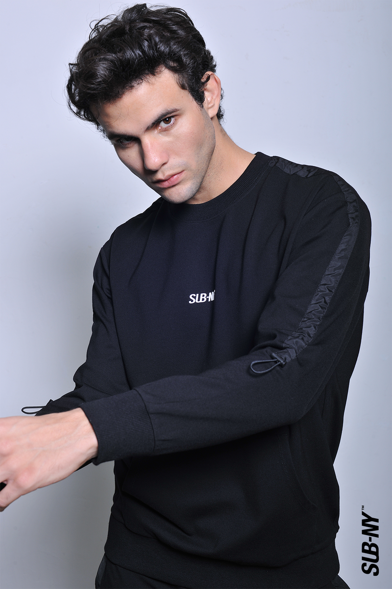 Men Long Sleeve Sweatshirt - Black - H2M653