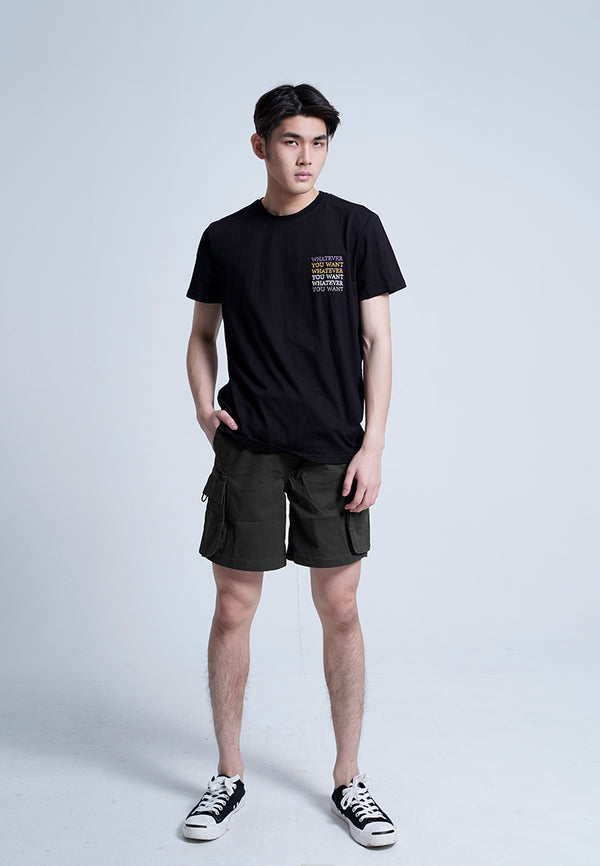 Men Short-Sleeve Graphic Tee - BLACK - H0M943