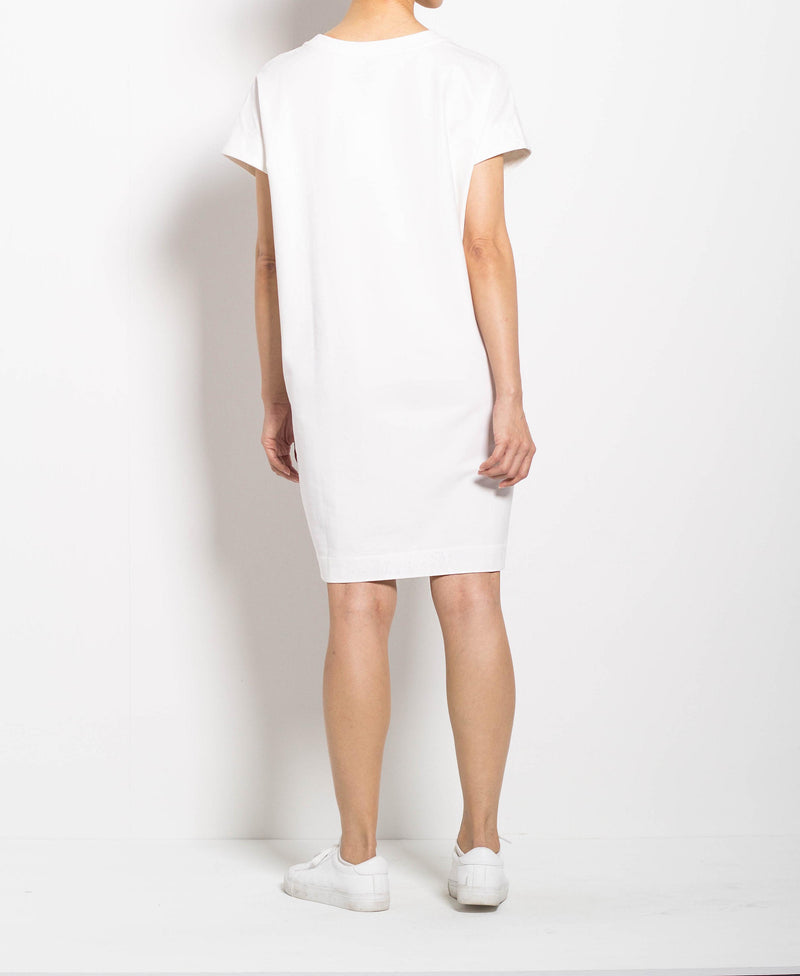 Women Short-Sleeve Dress - White - F0W820