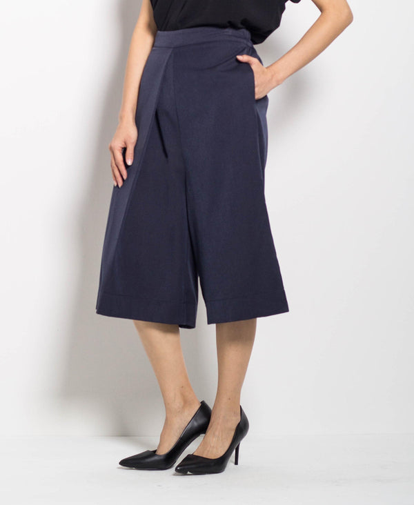 Women Culottes Pants - Navy - F0W512
