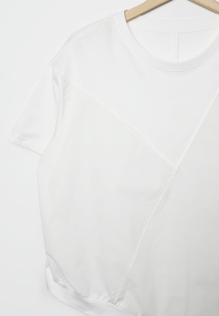 Women Short-Sleeve Fashion Tee - White - M1W132