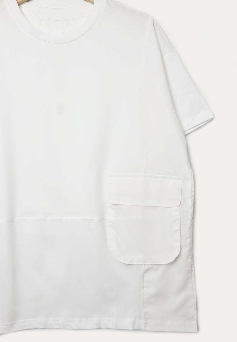 Women Short-Sleeve Fashion Tee - White - M1W134