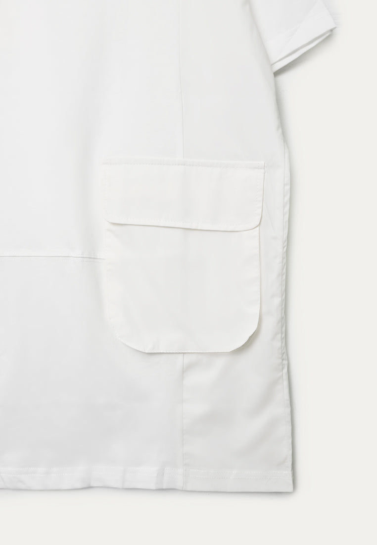 Women Short-Sleeve Fashion Tee - White - M1W134