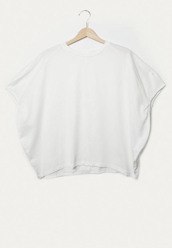 Women Woven Short-Sleeve Blouse - White - M1W135