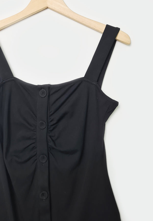 Women Strap Bodycon Dress - Black - F1W176