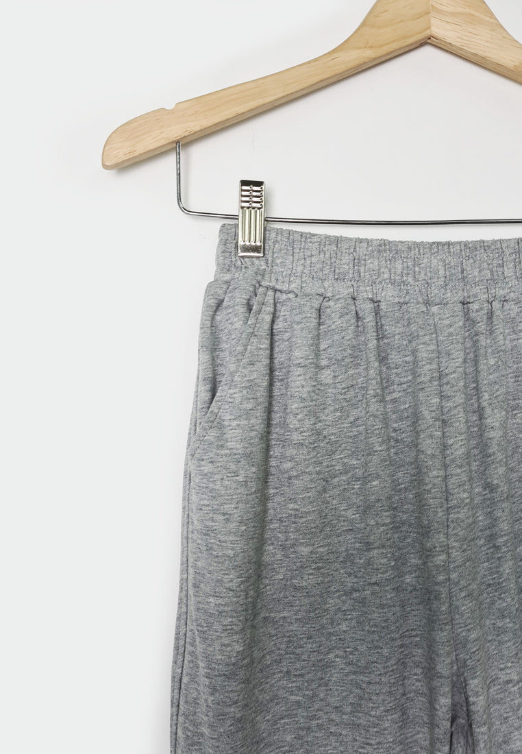 Women Knit Long Jogger - Grey - M1W137