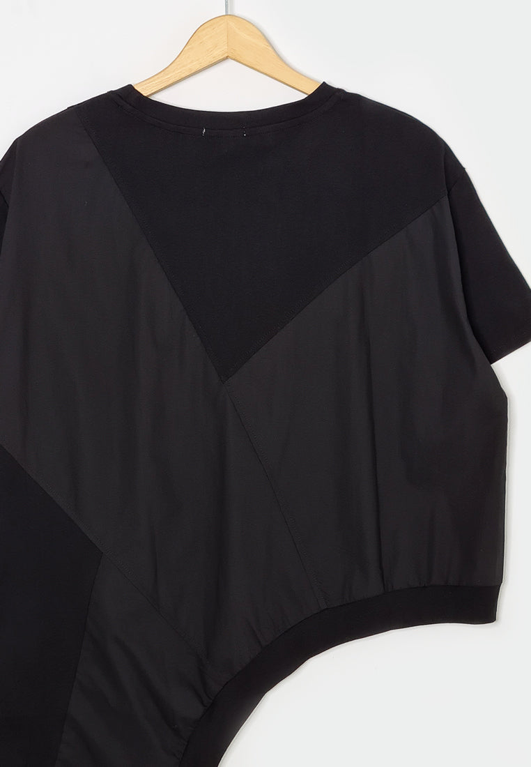 Women Short-Sleeve Fashion Tee - Black - M1W132