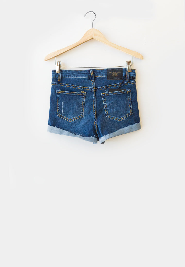 Women Short Jeans - Dark Blue - H9W323