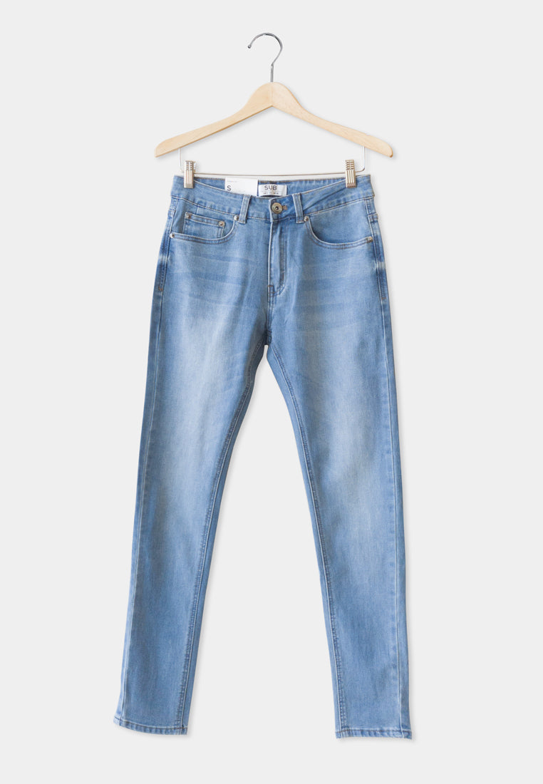 Men Skinny Long Jeans - Light Blue - M0M401