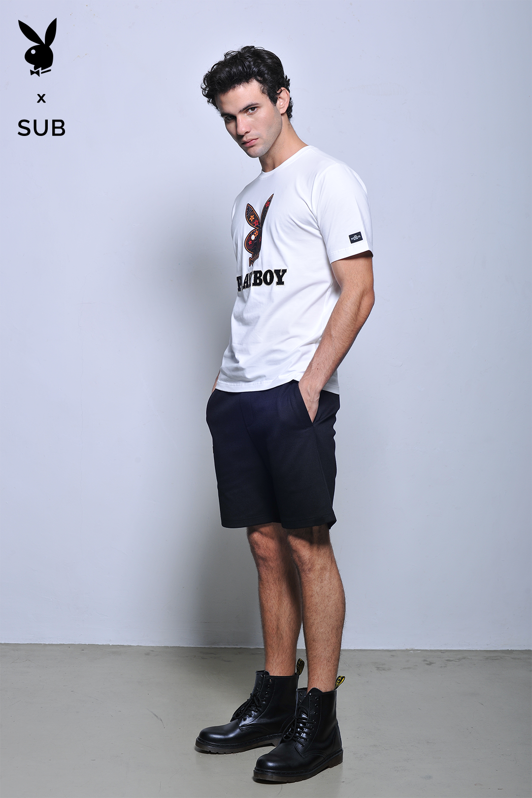 Playboy x SUB Men Short Jogger - Black - H2M779