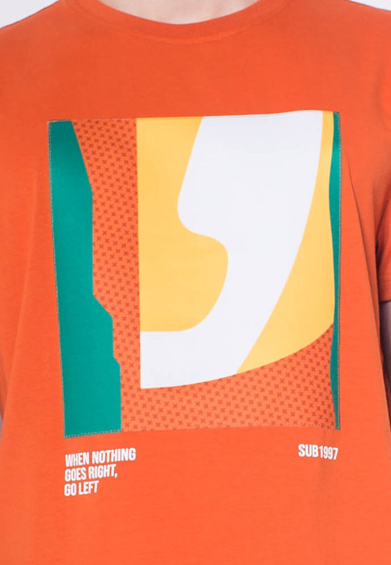 Men Short-Sleeve Graphic Tee - Orange - H0M923
