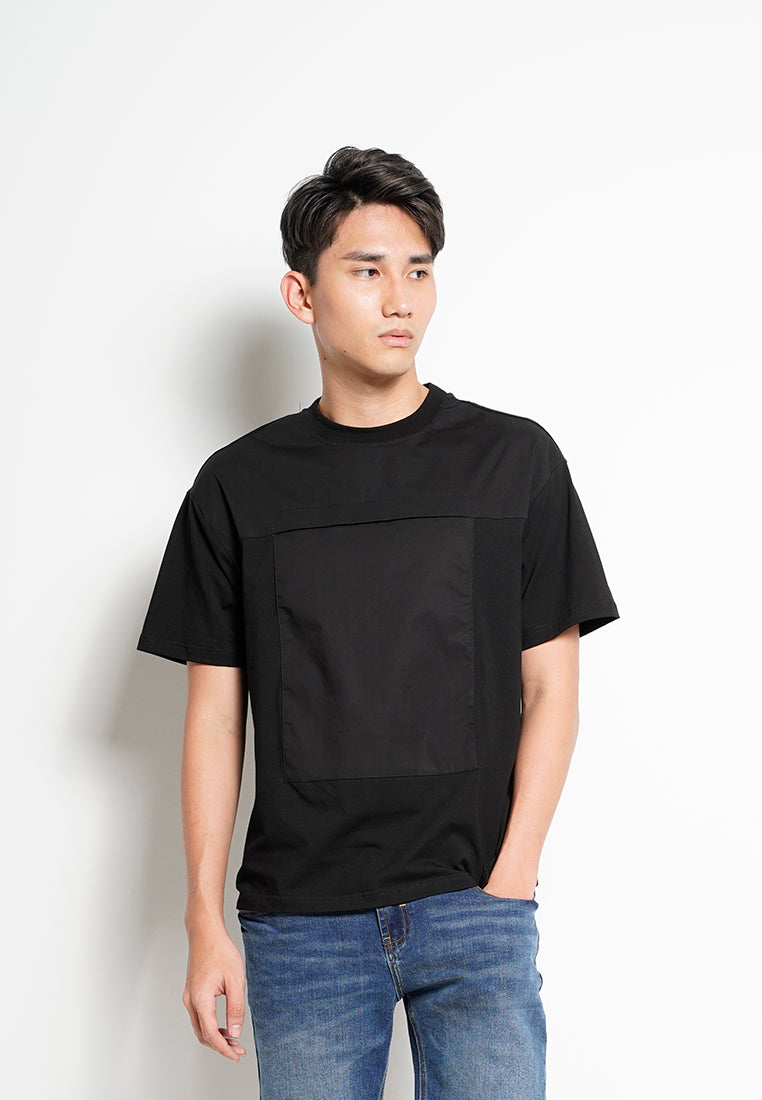 Men Short-Sleeve Pocket Fashion Tee - Black - H0M730