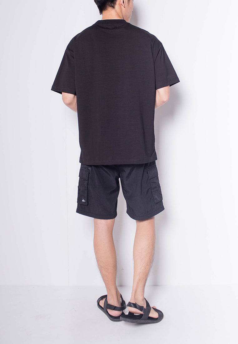 Men Short-Sleeve Fashion Tee - Black - H0M740