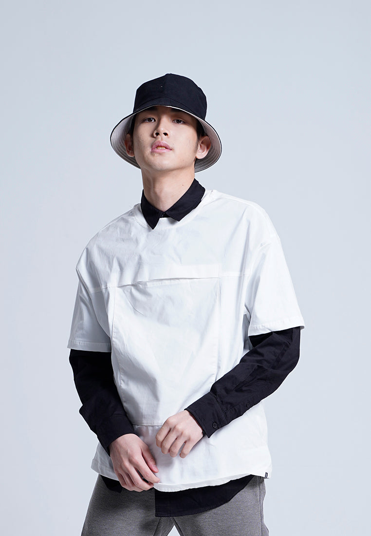 Men Short-Sleeve Pocket Fashion Tee - White - H0M729