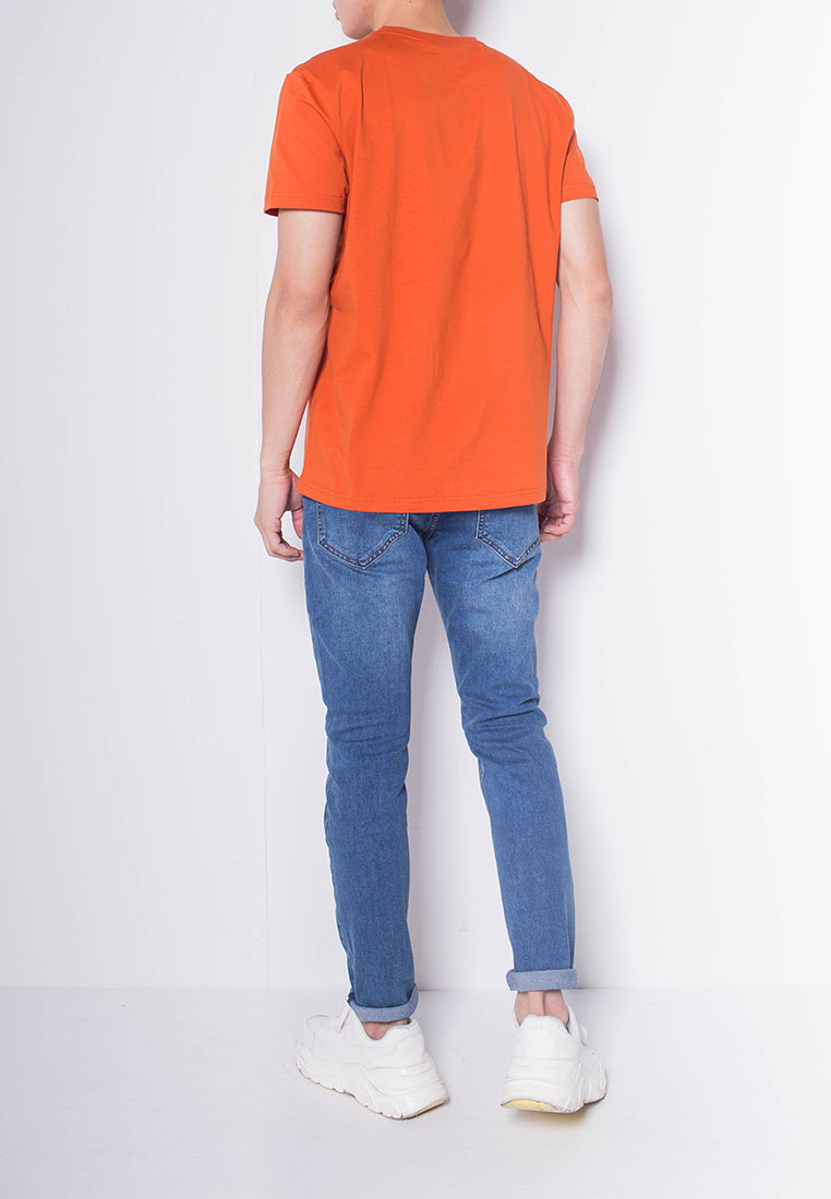 Men Short-Sleeve Graphic Tee - Orange - H0M925