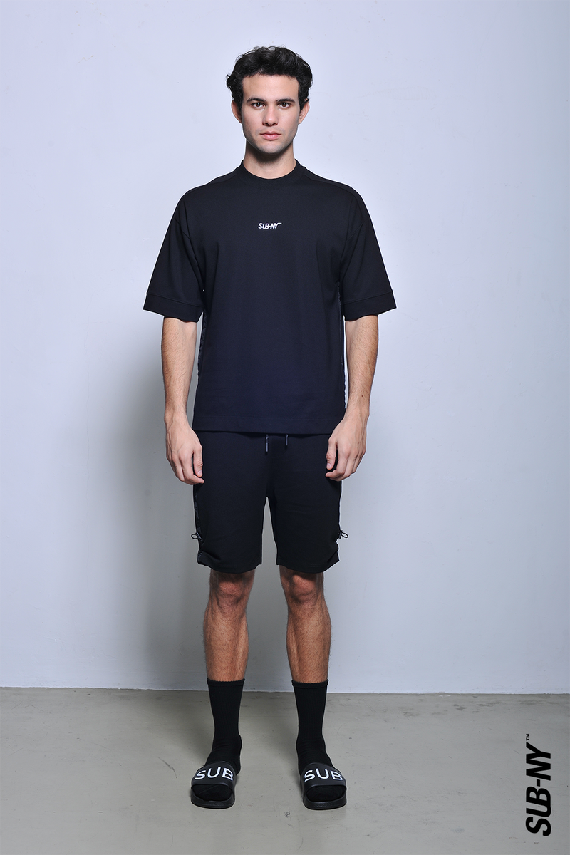 Men Short-Sleeve Fashion Tee - Black - H2M651