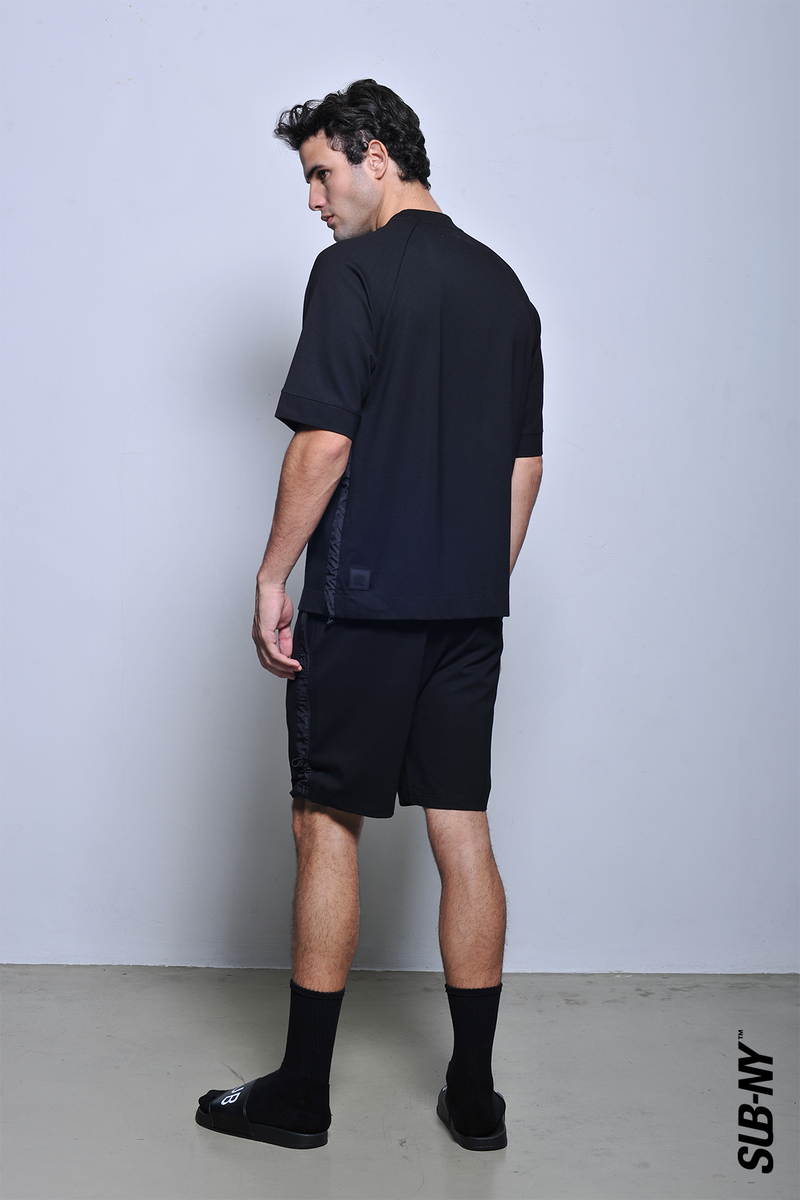 Men Short-Sleeve Fashion Tee - Black - H2M651