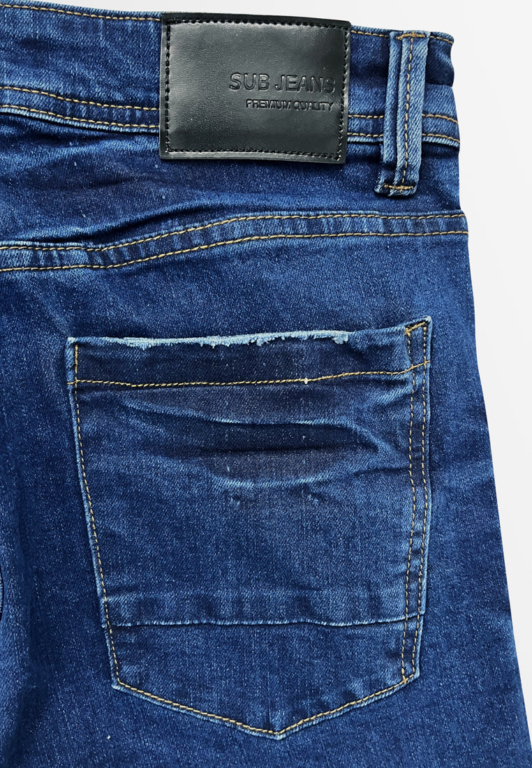 Men Skinny Fit Long Jeans - Dark Blue - S3M628