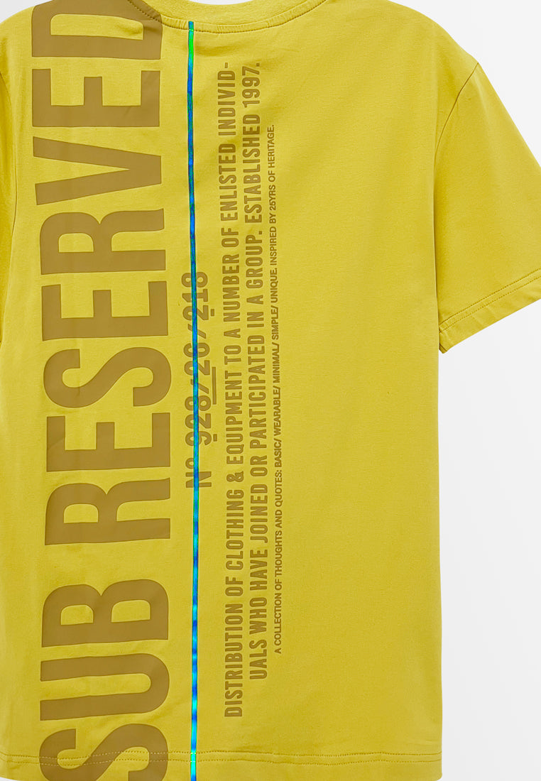 Men Short-Sleeve Graphic Tee - Yellow - S3M591