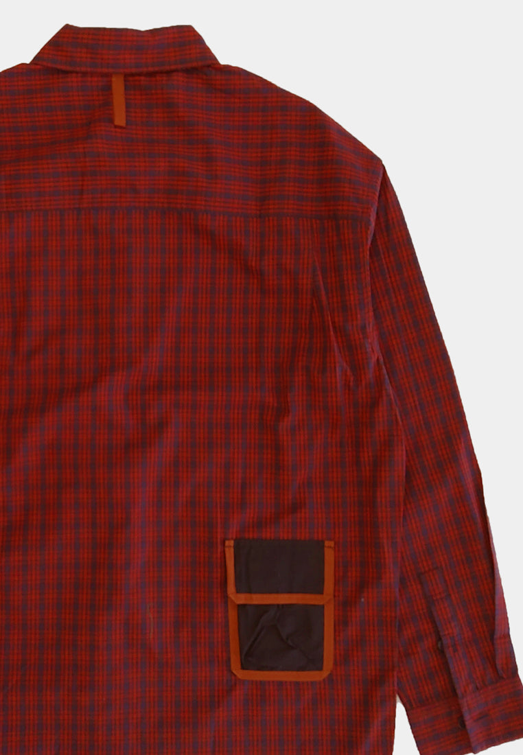 Men Long-Sleeve Shirt - Red - H1M148