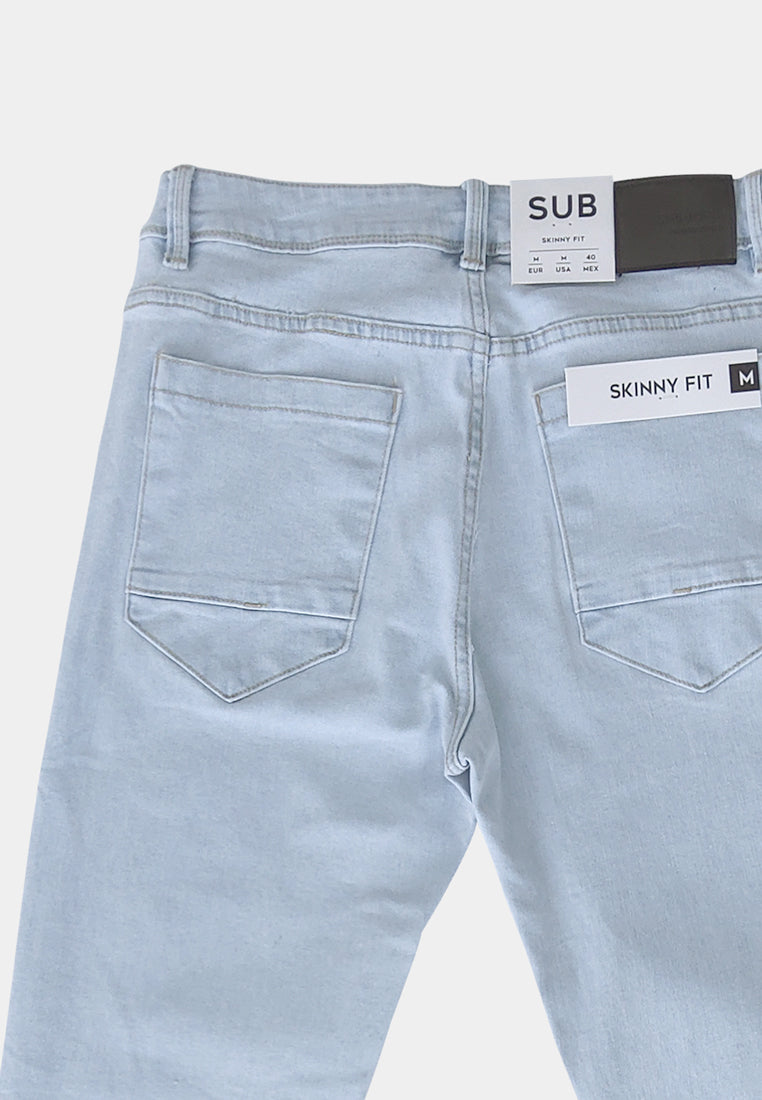 Men Skinny Fit Long Jeans - Light Blue - S2M051