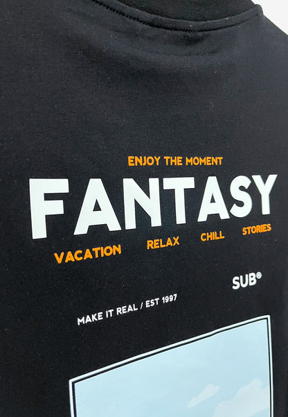 Men Short-Sleeve Graphic Tee - Black - S3M616